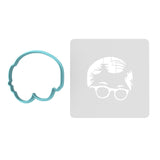 Ralphie Cookie Cutter | Stamp | Stencil #2 Xmas / Winter / NYE Cookie Cutter Lady MINI - 2 Inches (5cm) **BUNDLE** Cutter + Stencil