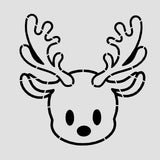 Reindeer Face Cookie Cutter | Stamp | Stencil #1