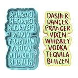 Reindeer Funny Names Cookie Cutter | Stamp | Stencil #1