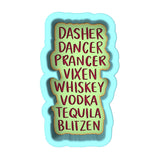 Reindeer Funny Names Cookie Cutter | Stamp | Stencil #1
