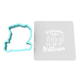 Relationship Status: Batteries Toys Cookie Cutter | Stamp | Stencil Bachelorette & Bachelor Cookie Cutter Lady MINI - 2 Inches (5cm) **BUNDLE** Cutter + Stencil