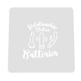 Relationship Status: Batteries Toys Cookie Cutter | Stamp | Stencil Bachelorette & Bachelor Cookie Cutter Lady MINI - 2 Inches (5cm) Stencil ONLY