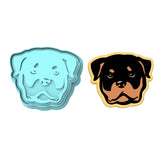 Rottweiler Cookie Cutter | Stamp | Stencil #1 Animals & Dinosaurs Cookie Cutter Lady MINI - 2 Inches (5cm) **BUNDLE** Cutter + Stamp