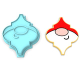 Santa Face Plaque Cookie Cutter | Stamp | Stencil #1