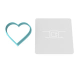 Santa Heart Cookie Cutter | Stamp | Stencil #1