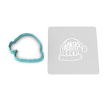 Santa's Favorite Ho Cookie Cutter | Stamp | Stencil Xmas / Winter / NYE Cookie Cutter Lady MINI - 2 Inches (5cm) **BUNDLE** Cutter + Stencil