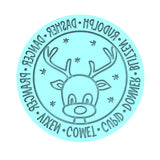 Santa's Reindeer Cookie Cutter | Stamp | Stencil #1 Xmas / Winter / NYE Cookie Cutter Lady MINI - 2 Inches (5cm) Debosser ONLY