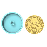 Santa's Reindeer Cookie Cutter | Stamp | Stencil #1