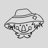 Scarecrow Head Cookie Cutter | Stamp | Stencil #2