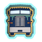 Semi Truck Cookie Cutter | Stamp | Stencil #3
