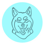 Shiba Inu Cookie Cutter | Stamp | Stencil #1 Animals & Dinosaurs Cookie Cutter Lady MINI - 2 Inches (5cm) Debosser ONLY