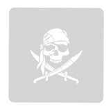 Skull Bandana Cookie Cutter | Stamp | Stencil #1 Boys/ Army / Outdoorsman Cookie Cutter Lady MINI - 2 Inches (5cm) Stencil ONLY