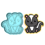 Skunk Cookie Cutter | Stamp | Stencil #1 Animals & Dinosaurs Cookie Cutter Lady MINI - 2 Inches (5cm) **BUNDLE** Cutter + Stamp