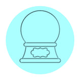 Snow Globe Cookie Cutter | Stamp | Stencil #3 Xmas / Winter / NYE Cookie Cutter Lady MINI - 2 Inches (5cm) Debosser ONLY