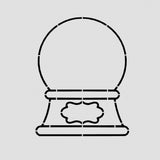 Snow Globe Cookie Cutter | Stamp | Stencil #3