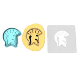 Spartan Helmet Cookie Cutter | Stamp | Stencil #1 Boys/ Army / Outdoorsman Cookie Cutter Lady 2 Inch Small Cupcake Cutter + Stamp Yes