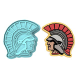 Spartan Trojan Warrior Cookie Cutter | Stamp | Stencil #1 Animals & Dinosaurs Cookie Cutter Lady MINI - 2 Inches (5cm) **BUNDLE** Cutter + Stamp