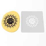 Sunflower Cookie Cutter | Stamp | Stencil #1 Easter / Spring / Flower Cookie Cutter Lady 3 Inch Cupcake/Small Cookie Stamp Only Yes