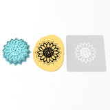 Sunflower Cookie Cutter | Stamp | Stencil #1 Easter / Spring / Flower Cookie Cutter Lady 3 Inch Cupcake/Small Cookie Cutter + Stamp Yes