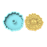 Sunflower Peace Cookie Cutter | Stamp | Stencil #1 Cookie Cutters Cookie Cutter Lady