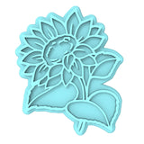 Sunflower Stem Cookie Cutter | Stamp | Stencil Animals & Dinosaurs Cookie Cutter Lady MINI - 2 Inches (5cm) Stamp ONLY