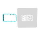 Super Mom Super Wife Cookie Cutter | Stamp | Stencil Animals & Dinosaurs Cookie Cutter Lady MINI - 2 Inches (5cm) **BUNDLE** Cutter + Stencil