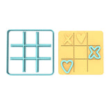 Tic Tac Toe Board Cookie Cutter & Stamp Set Wedding / Baby / V Day Cookie Cutter Lady