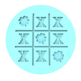 Tic Tac Toe Clover Cookie Cutter | Stamp | Stencil #1 Cookie Cutter Lady MINI - 2 Inches (5cm) Debosser ONLY