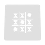 Tic Tac Toe Clover Cookie Cutter | Stamp | Stencil #1 Cookie Cutter Lady MINI - 2 Inches (5cm) Stencil ONLY