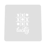 Tic Tac Toe Clover Lucky Cookie Cutter | Stamp | Stencil #1 Cookie Cutter Lady MINI - 2 Inches (5cm) Stencil ONLY