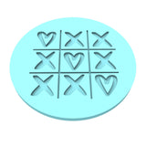 Tic Tac Toe Love Cookie Cutter | Stamp | Stencil #1 Wedding / Baby / V Day Cookie Cutter Lady MINI - 2 Inches (5cm) Debosser ONLY