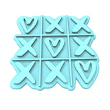 Tic Tac Toe Love Cookie Cutter | Stamp | Stencil #1 Wedding / Baby / V Day Cookie Cutter Lady MINI - 2 Inches (5cm) Stamp ONLY