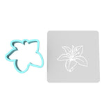 Tiger Lily Cookie Cutter | Stamp | Stencil #1 Animals & Dinosaurs Cookie Cutter Lady MINI - 2 Inches (5cm) **BUNDLE** Cutter + Stencil