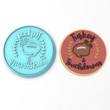 Turkey and Touchdowns Cookie Cutter | Stamp | Stencil #1