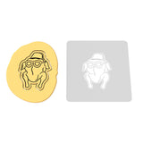 Turkey Head Cookie Cutter | Stamp | Stencil Halloween / Fall Cookie Cutter Lady 2 Inch Small Cupcake Stamp Only Yes