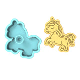Unicorn Body Cookie Cutter | Stamp | Stencil #4 Animals & Dinosaurs Cookie Cutter Lady