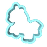 Unicorn Body Cookie Cutter | Stamp | Stencil #4 Animals & Dinosaurs Cookie Cutter Lady MINI - 2 Inches (5cm) Cookie Cutter ONLY (Outline)