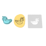 Unicorn Pool Float Cookie Cutter | Stamp | Stencil #1