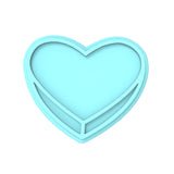 Valentine Candy Heart Blank Cookie Cutter | Stamp | Stencil #1 Wedding / Baby / V Day Cookie Cutter Lady MINI - 2 Inches (5cm) Stamp ONLY