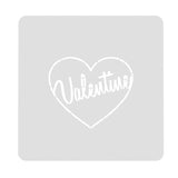 Valentine Cursive Heart Cookie Cutter | Stamp | Stencil #1 Wedding / Baby / V Day Cookie Cutter Lady MINI - 2 Inches (5cm) Stencil ONLY