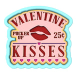 Valentine Kisses Pucker Up Cookie Cutter | Stamp | Stencil Girly / Dolls / Princess Cookie Cutter Lady