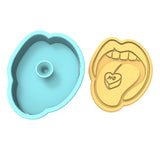 Valentine Tongue No Cookie Cutter | Stamp | Stencil Girly / Dolls / Princess Cookie Cutter Lady