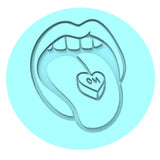 Valentine Tongue No Cookie Cutter | Stamp | Stencil Girly / Dolls / Princess Cookie Cutter Lady MINI - 2 Inches (5cm) Debosser ONLY