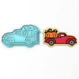 Vintage Truck with Pumpkin Cookie Cutter | Stamp | Stencil #1
