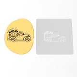 Vintage Truck with Pumpkin Cookie Cutter | Stamp | Stencil #1