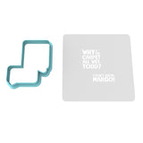 Why is the Carpet All Wet Cookie Cutter | Stamp | Stencil Xmas / Winter / NYE Cookie Cutter Lady MINI - 2 Inches (5cm) **BUNDLE** Cutter + Stencil