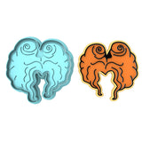 Winnie Sanderson Witch Hair Cookie Cutter | Stamp | Stencil #2