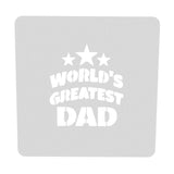 World's Greatest Dad Cookie Cutter | Stamp | Stencil #1 Cookie Cutter Lady MINI - 2 Inches (5cm) Stencil ONLY