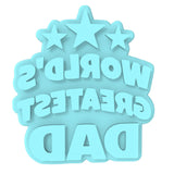 World's Greatest Dad Cookie Cutter | Stamp | Stencil #1 Cookie Cutter Lady MINI - 2 Inches (5cm) Stamp ONLY