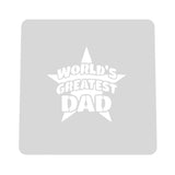 World's Greatest Dad Cookie Cutter | Stamp | Stencil #2 Cookie Cutter Lady MINI - 2 Inches (5cm) Stencil ONLY